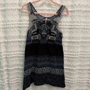 Free People Multicolor Crochet Knit Top